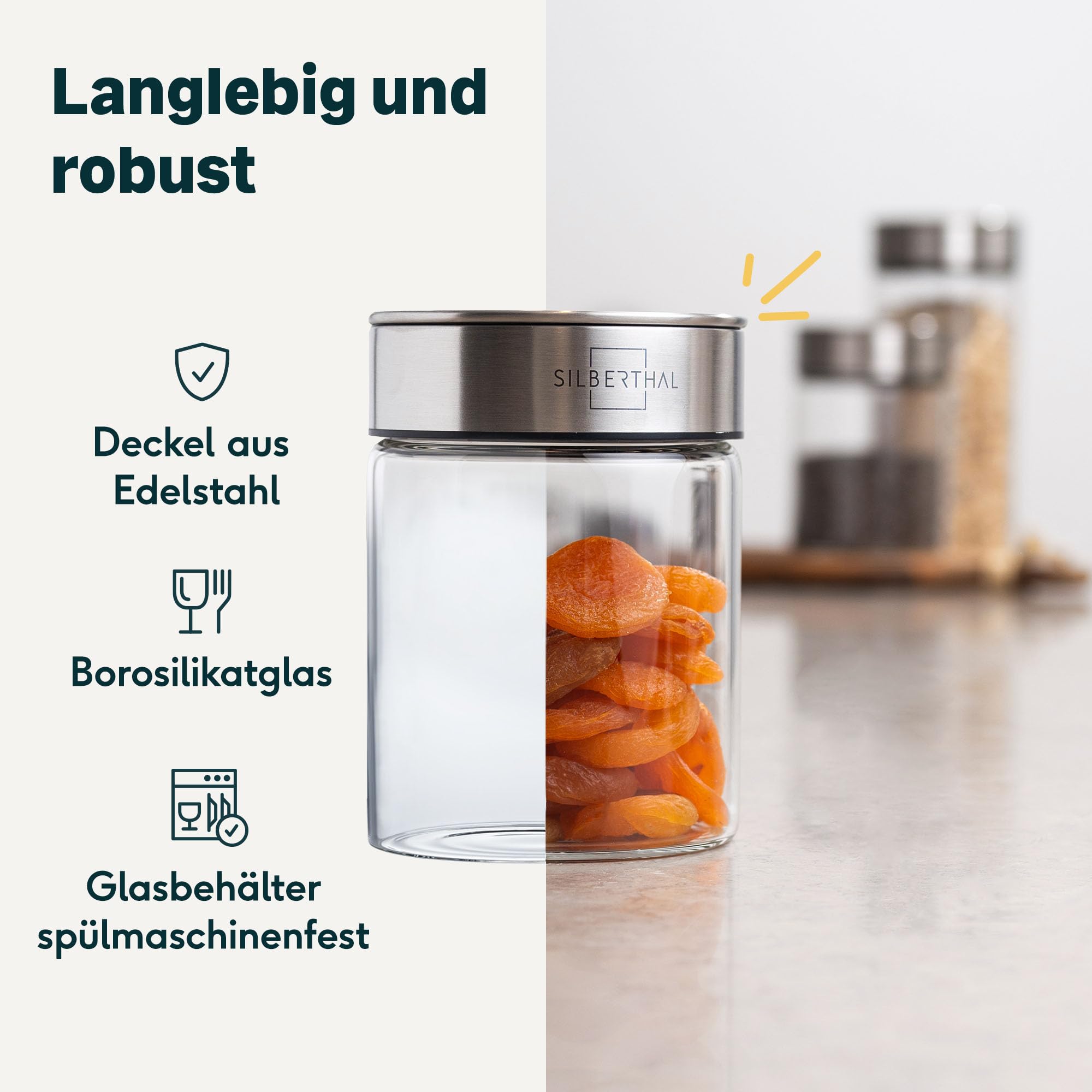 SILBERTHAL Teekannen 3er Set mit Wasserkocher Induktion und Vorratsglas | Für Teebeutel und losen Tee - aus Edelstahl & doppelwandig - Ideales Geschenkset für Teeliebhaber