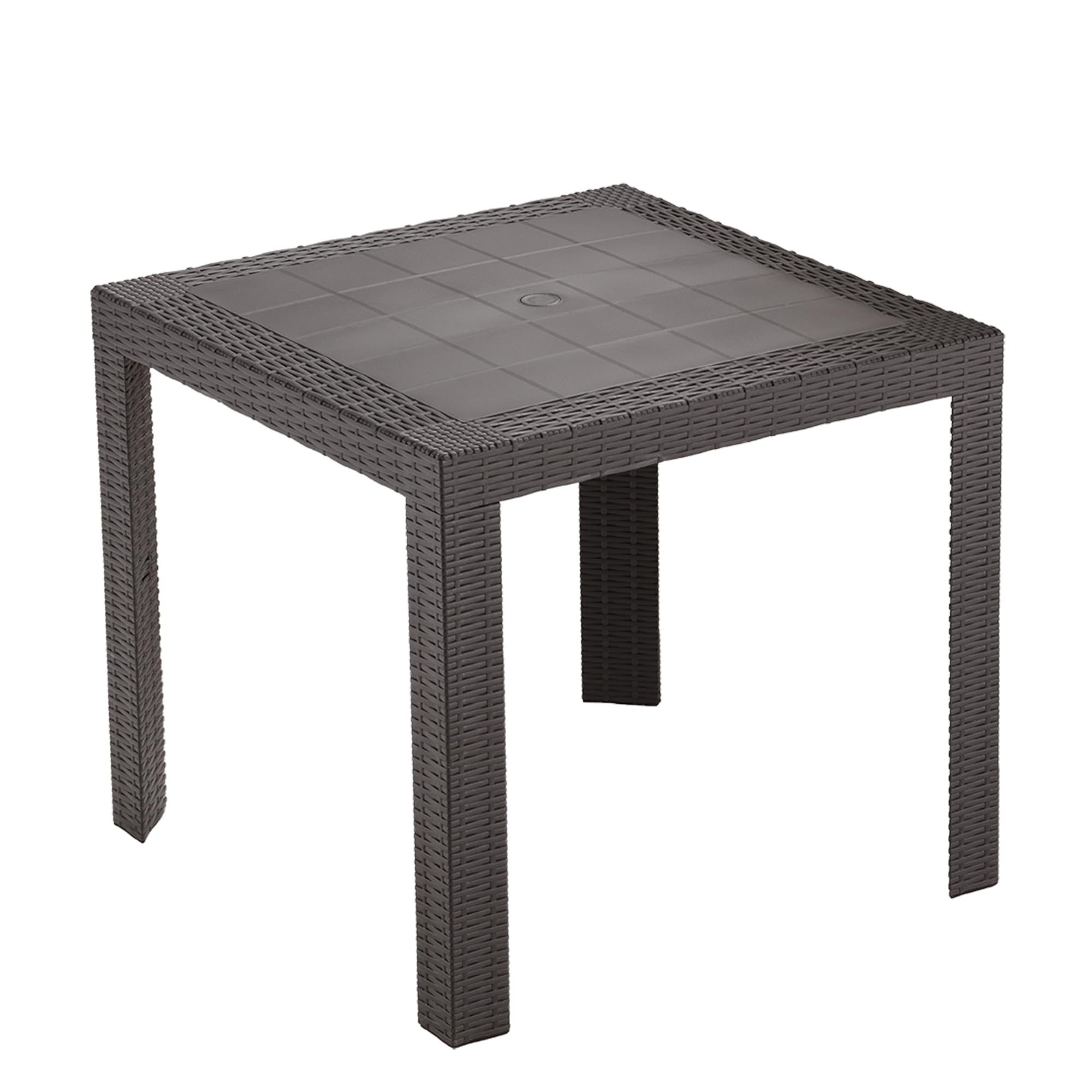 HOUSE COLLECTION set da giardino 4 sedie Dafne con braccioli 1 tavolo marrone rattan