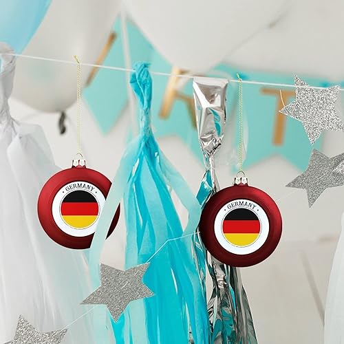 Miniatura 8 de Adorno de bola de Navidad de Alemania, bandera de las naciones, bandera de Alemania, adornos de bola de sello de Alemania, recuerdo colgante para