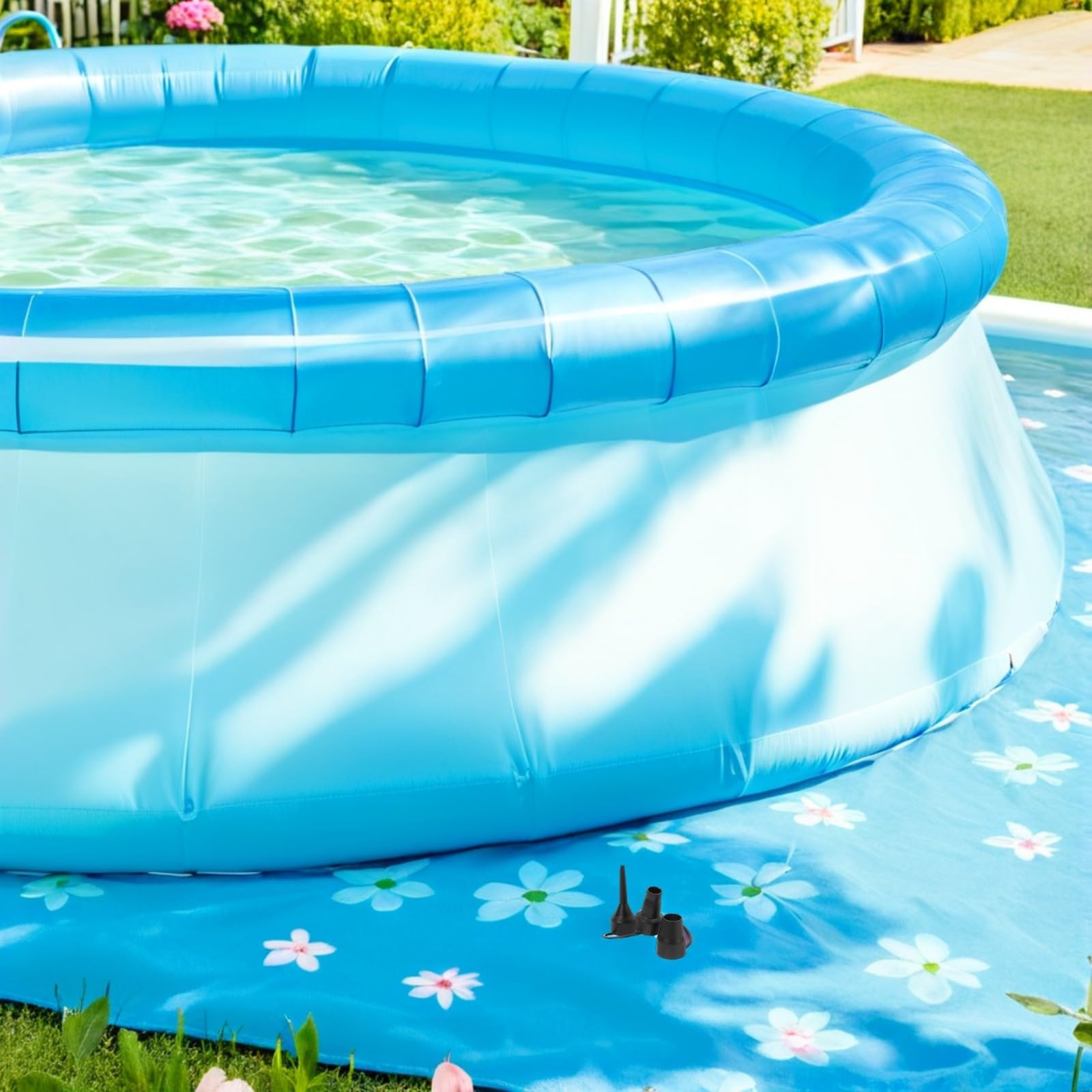 VANZACK 16 Stück Luftpumpen-Düsen Ersatz: Aufblasbare Pumpenadapter aus Kunststoff für Luftmatratze, Bett, Sofa, Pool – Düsenersatz für Campingpartys