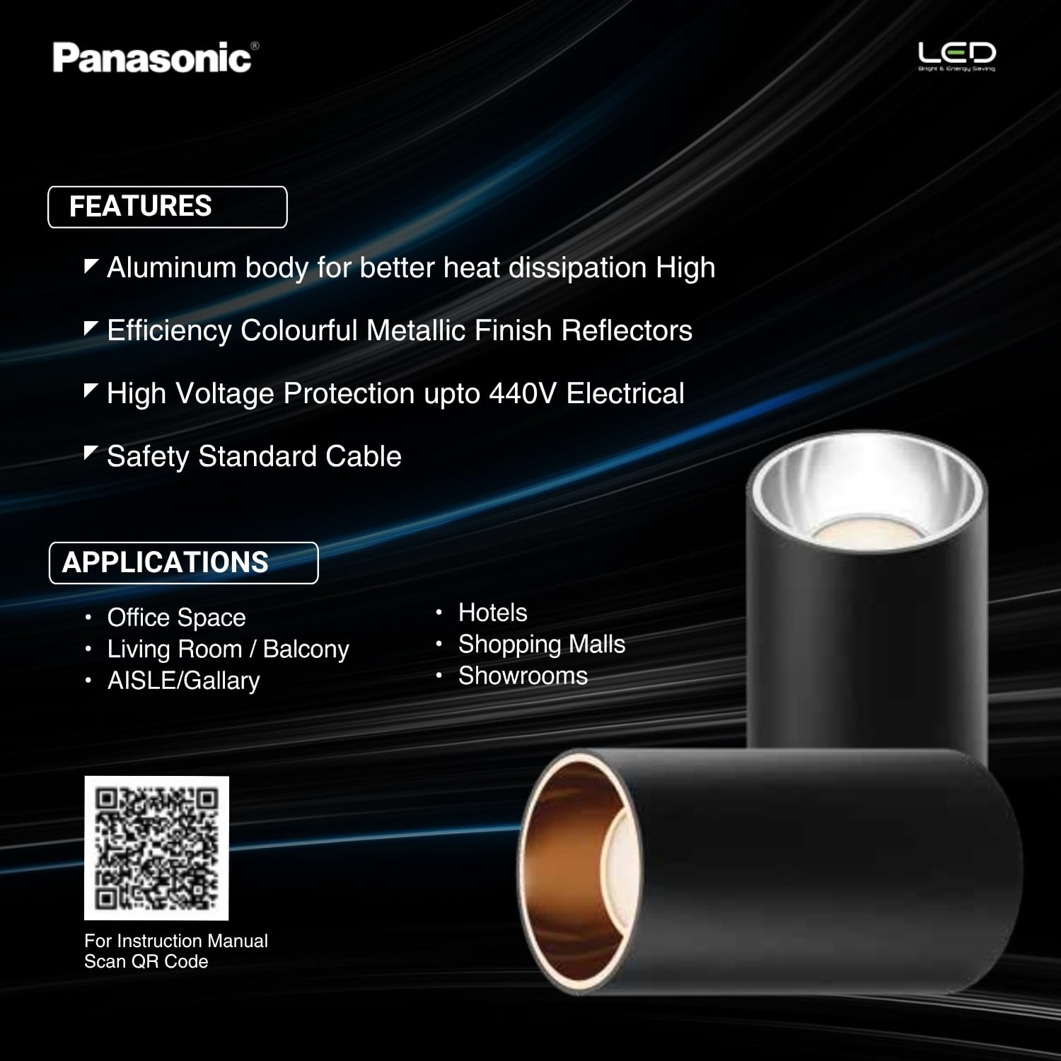 PanasoniLet’snoteSV9Corei7-10510UCPU1.80 Panasonic 12 Watt LED PC Downlighter, Round False Ceiling