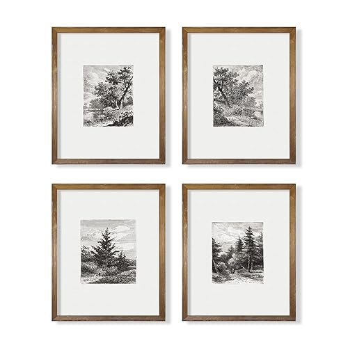 Tree Sketch Neutral Wall Art Picture Poster Print  Vintage Farmhouse Wall Art Decor  Boho French Country Kitchen Bathroom Bedroom  Woodland