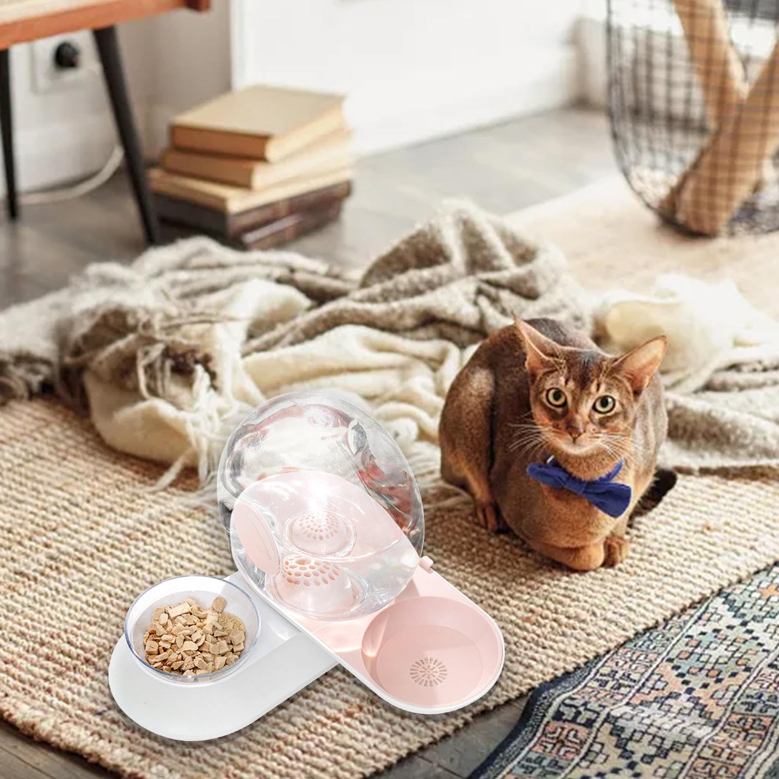 Dispensatore D'Acqua Automatico Per Gatti Bevitore A Sifone Per Piccoli | Dispenser Automatico Acqua per Cani per Cuccioli Conigli e Animali