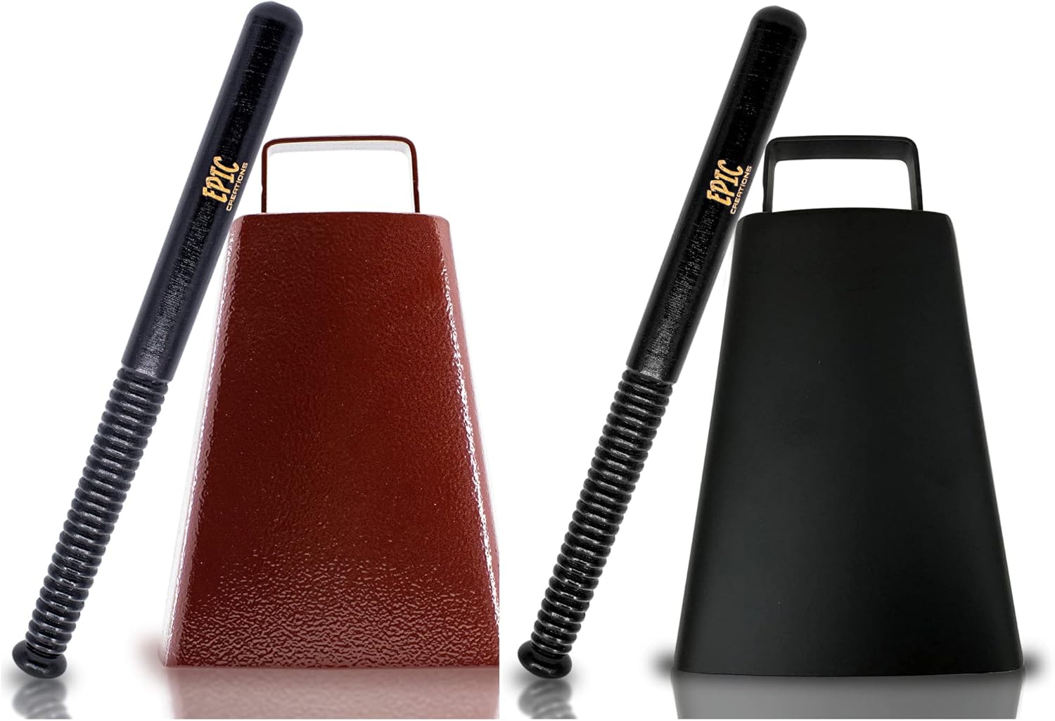 Epic Creations Cow Bell with Handle Bundle 7 Inch Cow