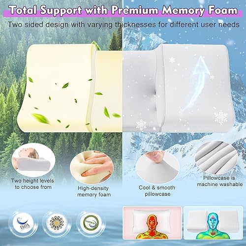 Miniatura 6 de Almohada ergonómica antiarrugas para el entrenamiento del sueño almohada cervical de espuma viscoelástica antienvejecimiento para aliviar el dolor