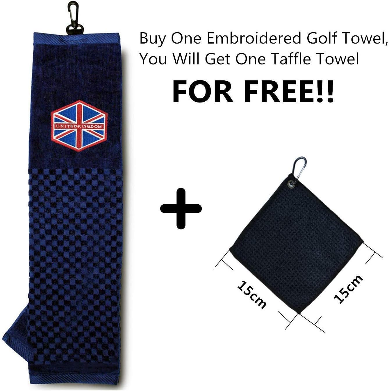 Golf Towels for Golf Bags with Grommet Clip and 1 Pack Golf Ball Towels