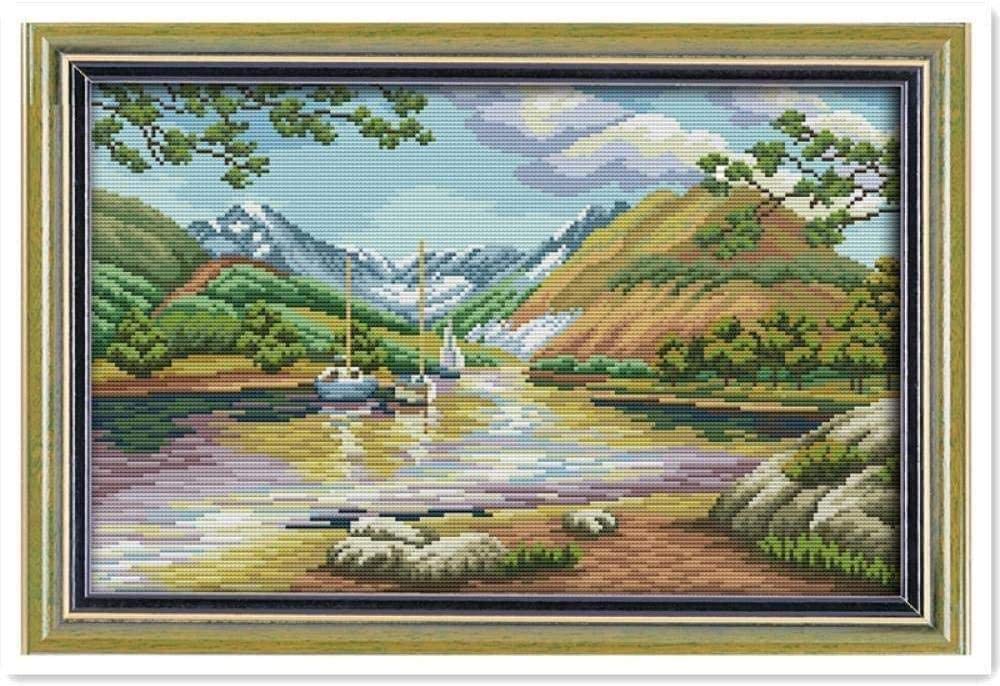 【ドイツ直輸入】38x46cm ￼￼￼￼風景画　クロススティッチキット 針糸布込 ドイツ直輸入】38x46cm ￼￼￼￼風景画 クロススティッチキット