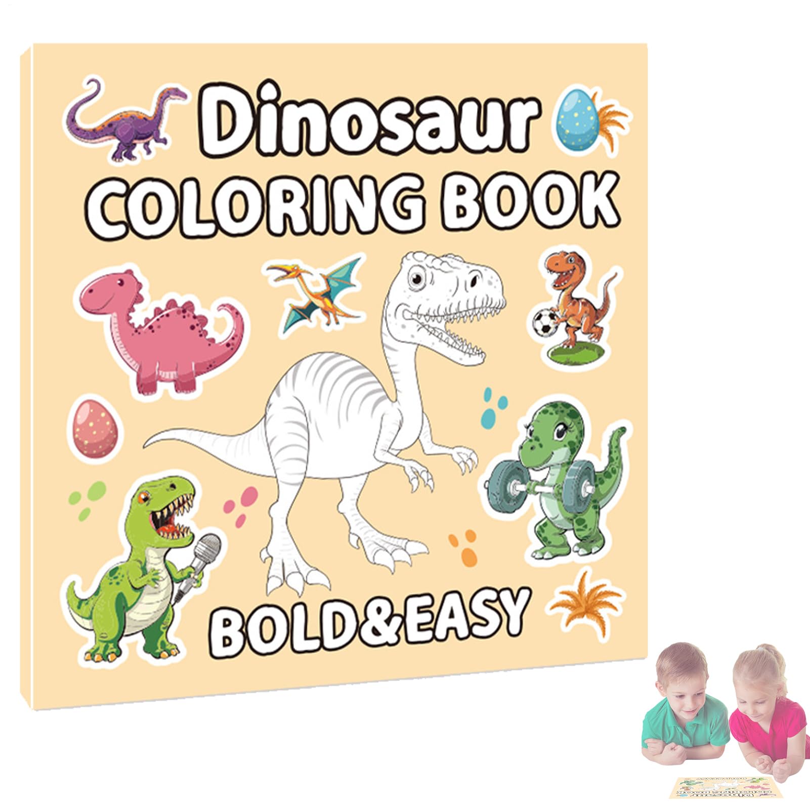 Libri Da Colorare Per Bambini 40 Pagine Giocattoli Dinosauro Prescolastici | Libro Di Attività Di Disegno Per Piccoli Per Educazione Intrattenimento Casa Viaggio Scuola Asilo Natale Compleanno