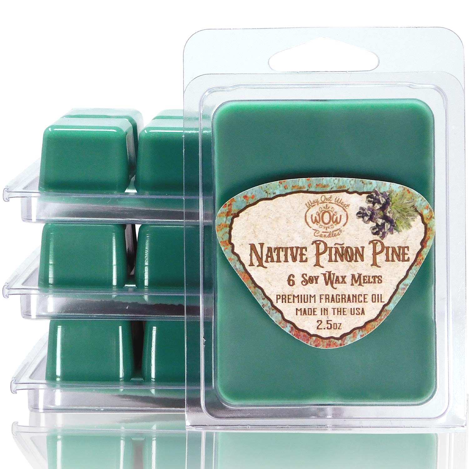 Way Out West Candles - Scented Wax Melts - Highly Fragrant Air Freshener - 4 Pack Set of 6 Melt Cubes (4, Native Piñon Pine)