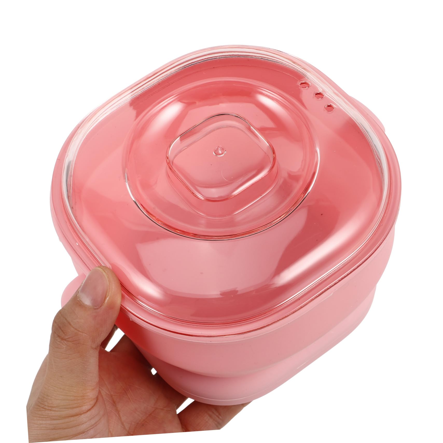 Scaldacera Rosa Pieghevole Per Depilazione Ciotola in Silicone Antiaderente Riscalda Uniformemente La Cera Per Rimozione Peluria Casa Su Braccia Gambe e Ascelle