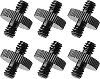 Vista 7 de Adaptador de tornillo de trípode roscado macho de 1/4 pulgadas a macho de 1/4 de pulgada, convertidor de rosca de montaje estándar con orificio