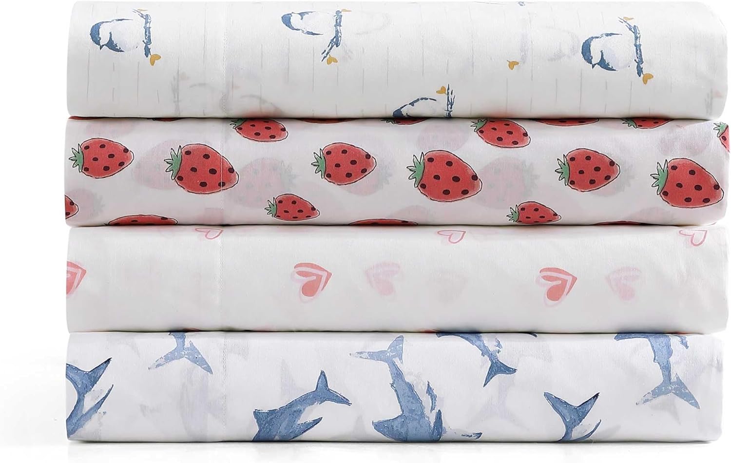 Poppy & Fritz - Twin XL Sheets, Luxurious Cotton Percale Bedding Set, Crisp & Cool, Super Soft Bed Essentials (Tweet Tweet Birds Blue, Twin XL) - Image 8