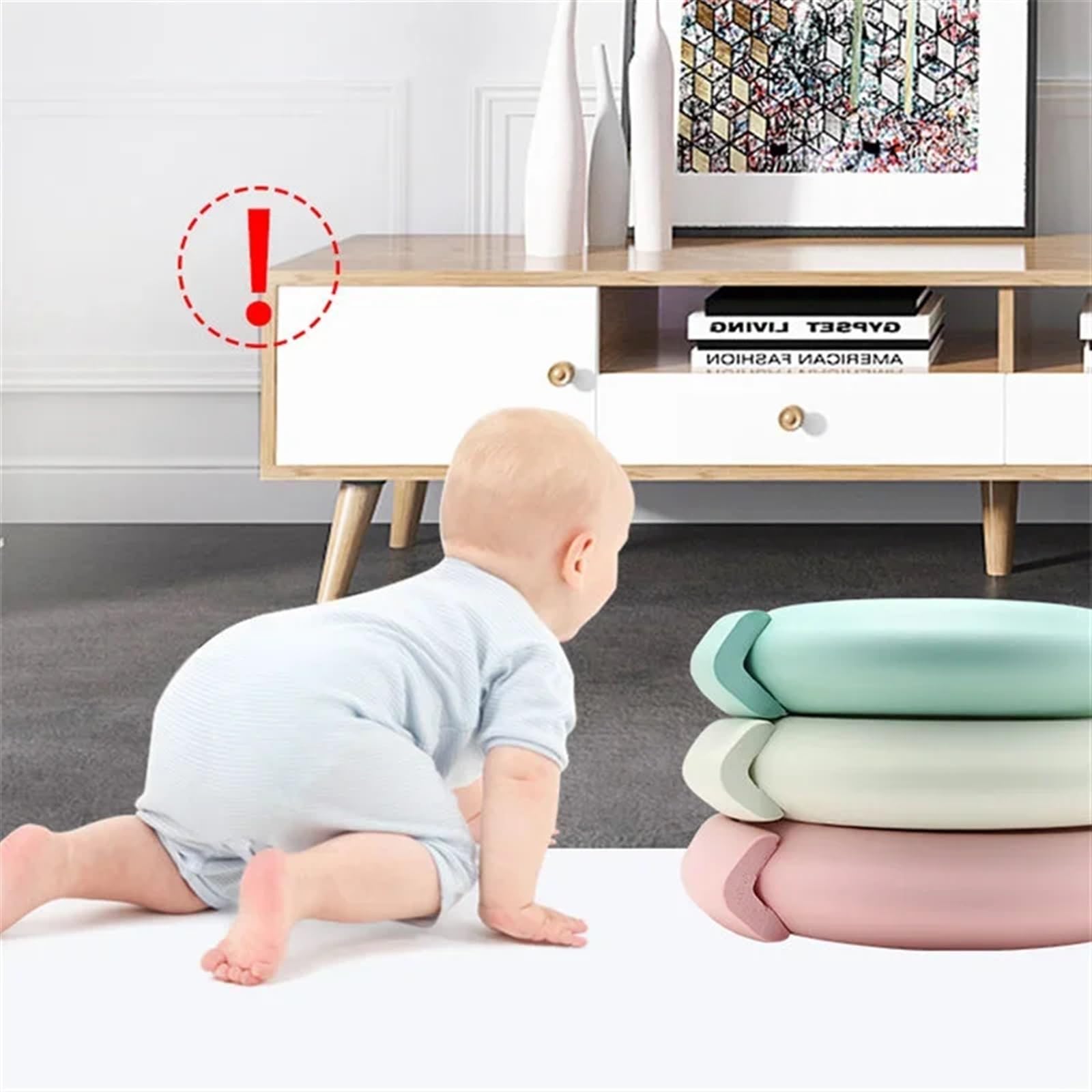 Protectores de Esquinas para mesas, Tira de Seguridad para niños, 2 Metros, con Acolchado más Grueso, para Muebles a Prueba de niños.