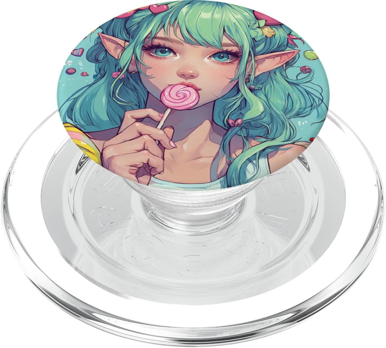 Anime Girl Otaku Kawaii Manga Reader Japanese PopSockets PopGrip for MagSafe
