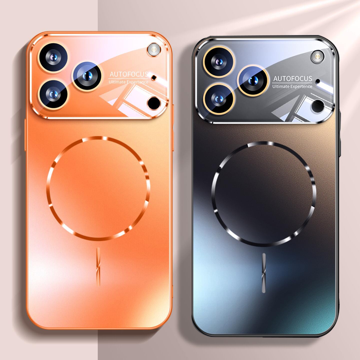 Custodia rigida opaca di lusso per iPhone 13 Pro Max con ricarica wireless magnetica (per iPhone 13 Pro Max/Blu Sierra)