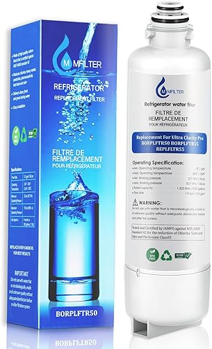 MMFILTER BORPLFTR50 - Repuesto para filtro de agua Bosch Ultra Clarity Pro BORPLFTR50 compatible con 11025825 12028325 BORPLFTR50 WFC100MF