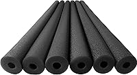 Play22 6 Pack Large Black Pool Noodles - 48 Inch Soft Foam Swim Tubes for Floating, Training, Water Aerobics & Crafts