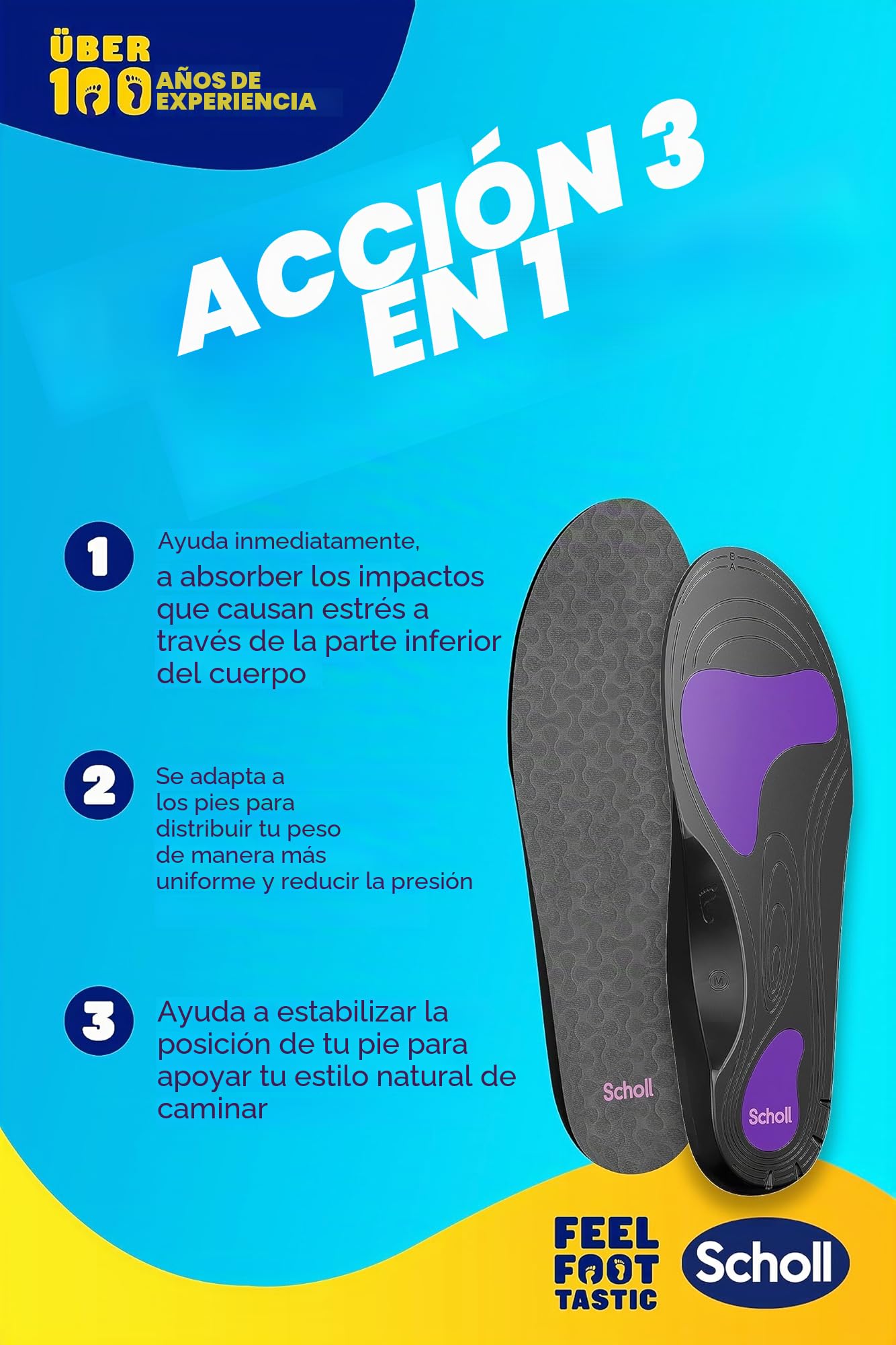 Scholl Plantillas ortopédicas fascitis plantar 1 par talla S 37-39,5