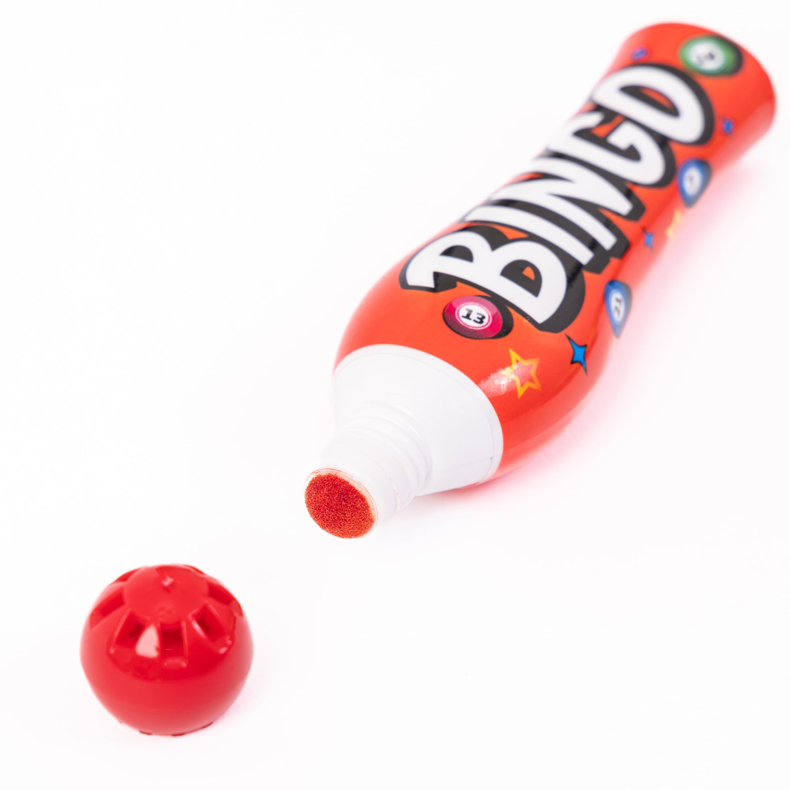 Lot de 12 grands tampons de bingo dans une boîte de présentation – 12 couleurs vives – Bouteilles d'encre de 40 ml – Marqueurs de bingo faciles à prendre en main pour événements, fêtes, collectes de