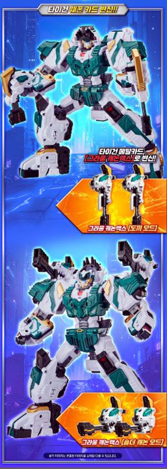 Metal Cardbot W Police Petrol Car Transforming Robot Car Toy (TIGUN)