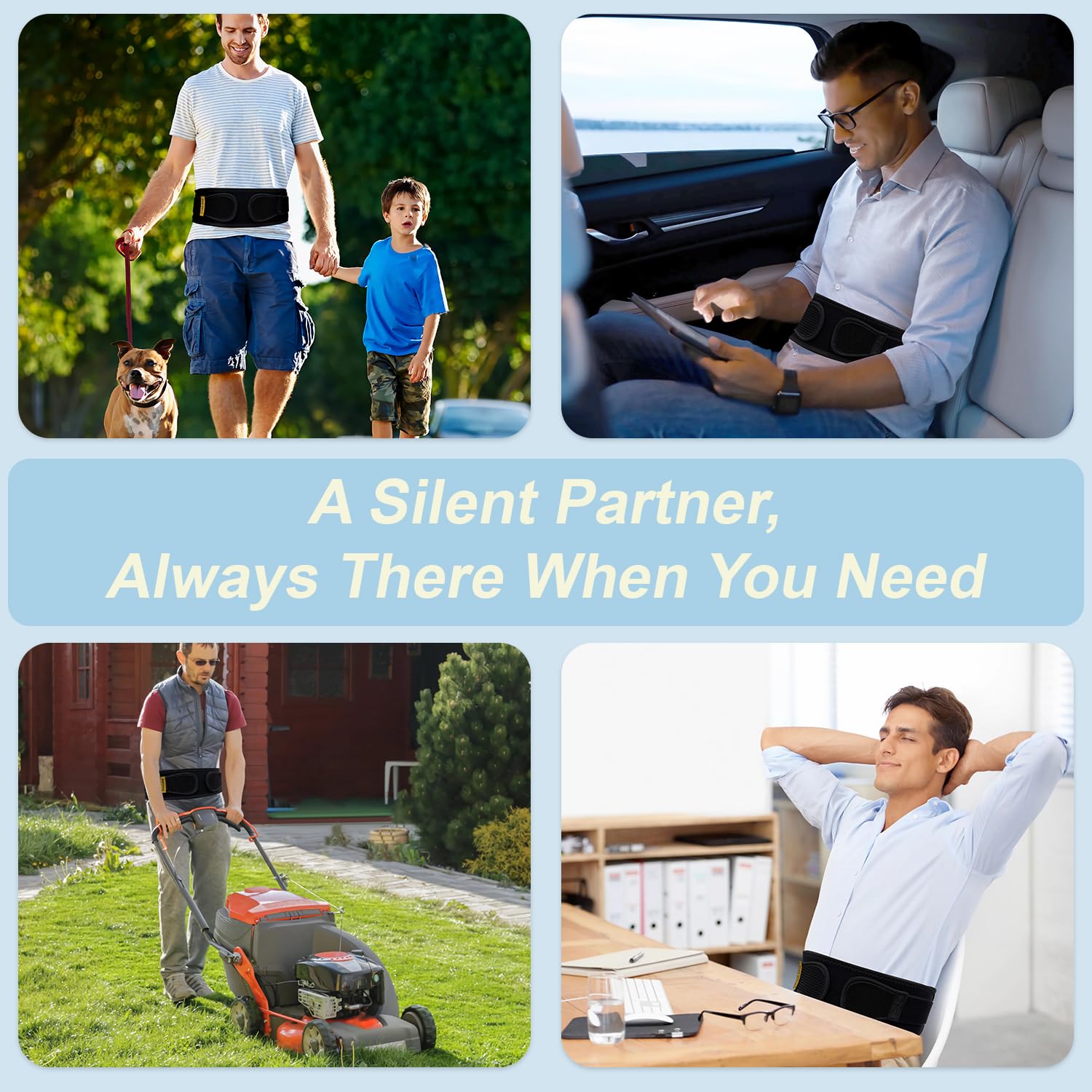 Thin & Lightweight Back Brace for Lower Back Pain Relief – Slim, Breathable Back Support Brace for Sciatica, Herniated Disc – Adjustable Lumbar Support Belt for Men & Women, All Day Comfort - Image 7