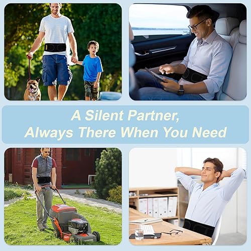 Miniatura 7 de Soporte de espalda delgado y ligero para aliviar el dolor de espalda baja - Soporte de espalda delgado y transpirable para ciática, hernia de disco