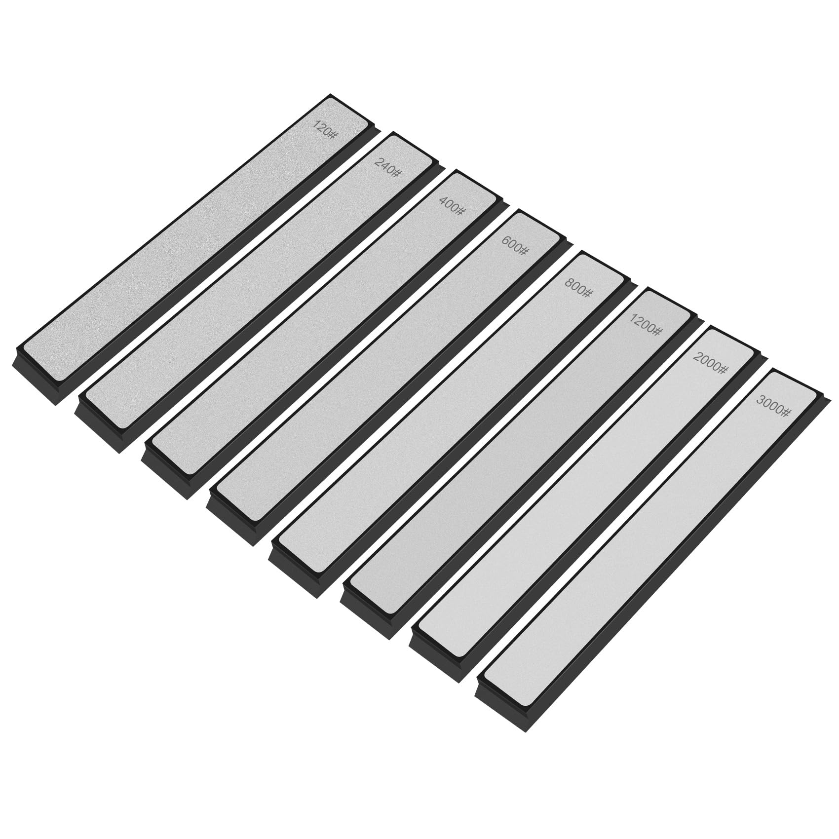 Pvczool 8Pcs Stone Bar Knife Sharpener Fixed Angle Sharpening Whetstone Kitchen Frinding Blade Sharpening