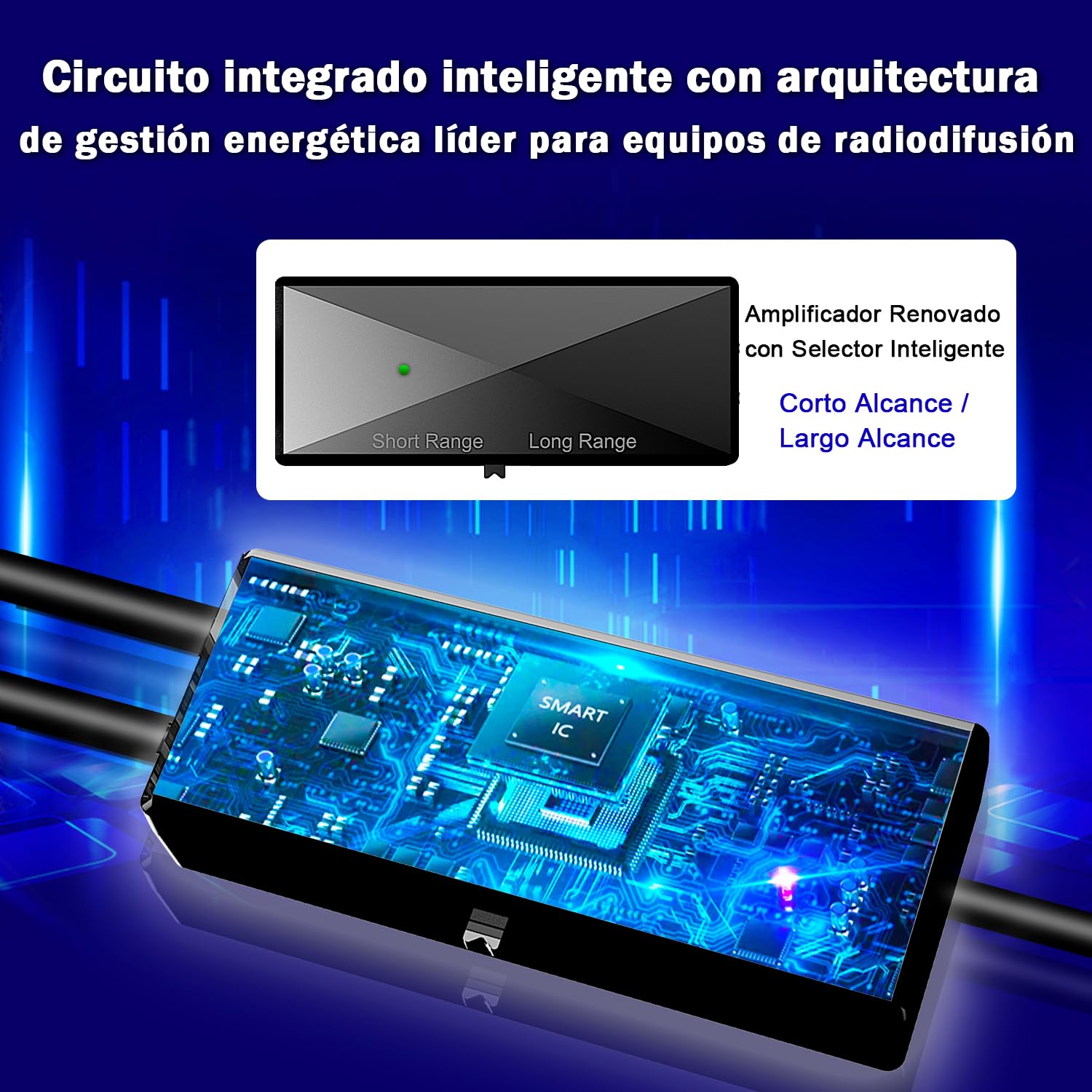 Amplificador de Señal Antena TV Interior 2026, Alta Ganancia Bajo Ruido, Mejora Recepción Digital HD 4K, Elimina Pixelado, Alimentación USB, Compatible con Smart TV y Todas Las Antenas Digitales
