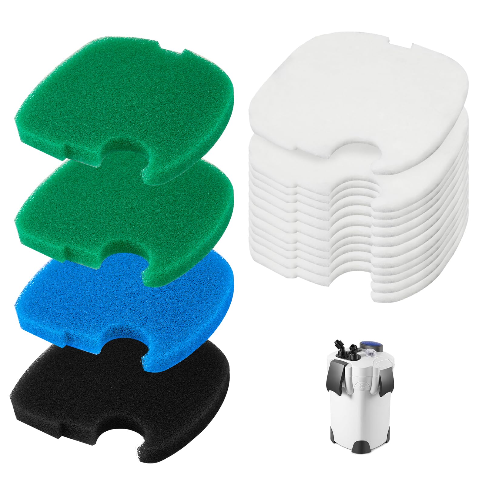 Replacement Canister Filter Pads Compatible with SUNSUN HW-303B/703B, Polar Aurora 370 GPH, CF-400 Aquarium Filter Media Generic Sponges Floss, Aquarium Bio Sponge Filter Pad for Fish and Turtle Tanks