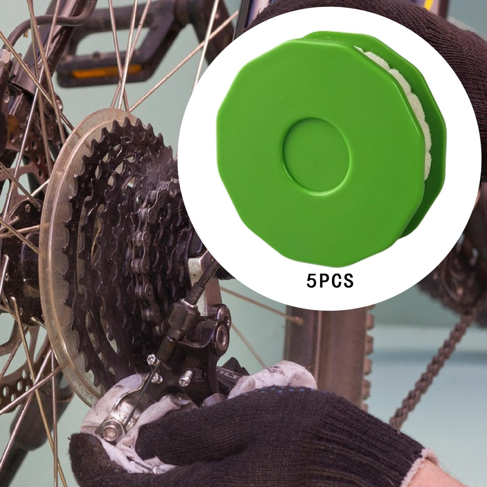 Menolana 5X Bike Chain Oiler Roller Lubricator Bicycle Maintenance Tool for Mountain Bike Versatile, Green