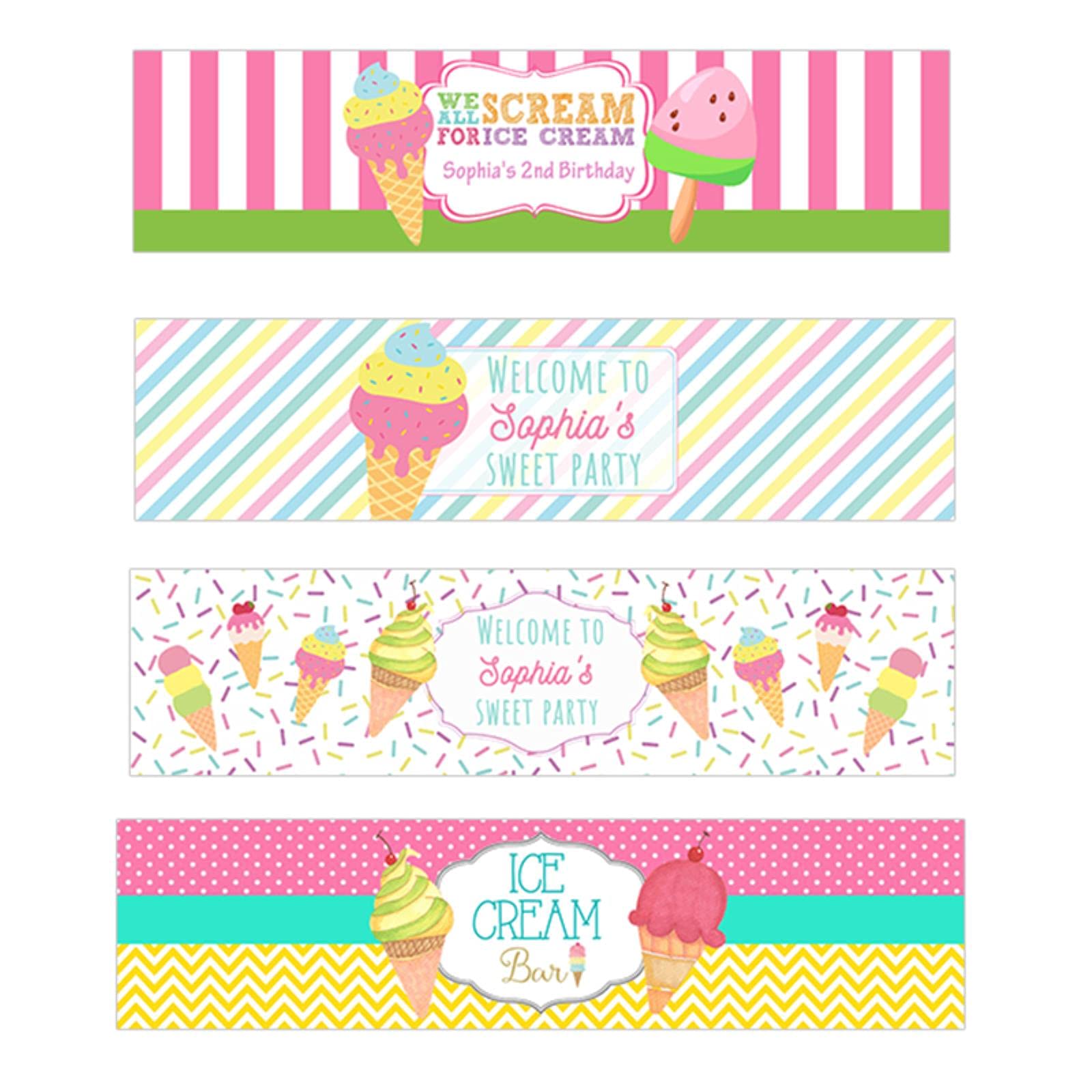 What’s Your Ice Cream Name Party Game – 30 Sticker Name Cards & Sign, Fun Birthday Activity For Kids & Adults - View #4