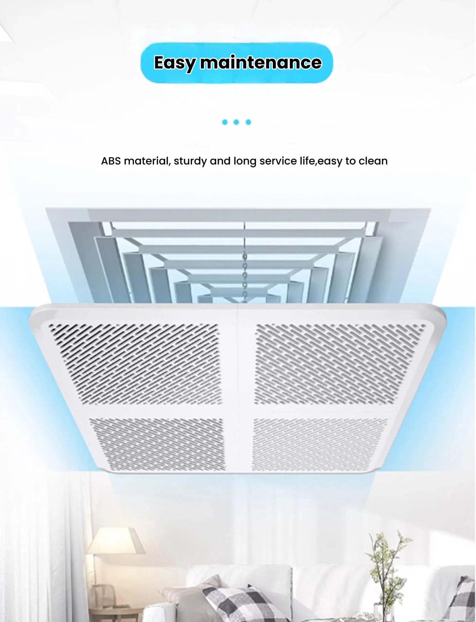 Deflettore del Vento per condizionatori d'Aria, deviatore del Flusso d'Aria Regolabile per unità AC da soffitto e centrali per prevenire Il Vento Diretto