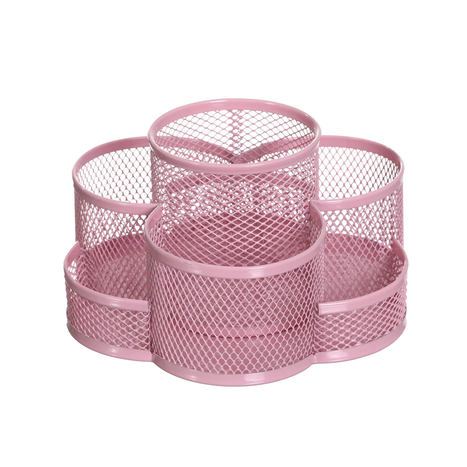 Jaugufiy 360 Rotatable Metal Mesh Desktop Pen Holder Pencil Holder Pencil Organizer Stationery Organizer Pen Pot Makeup Brush Organizer for Home