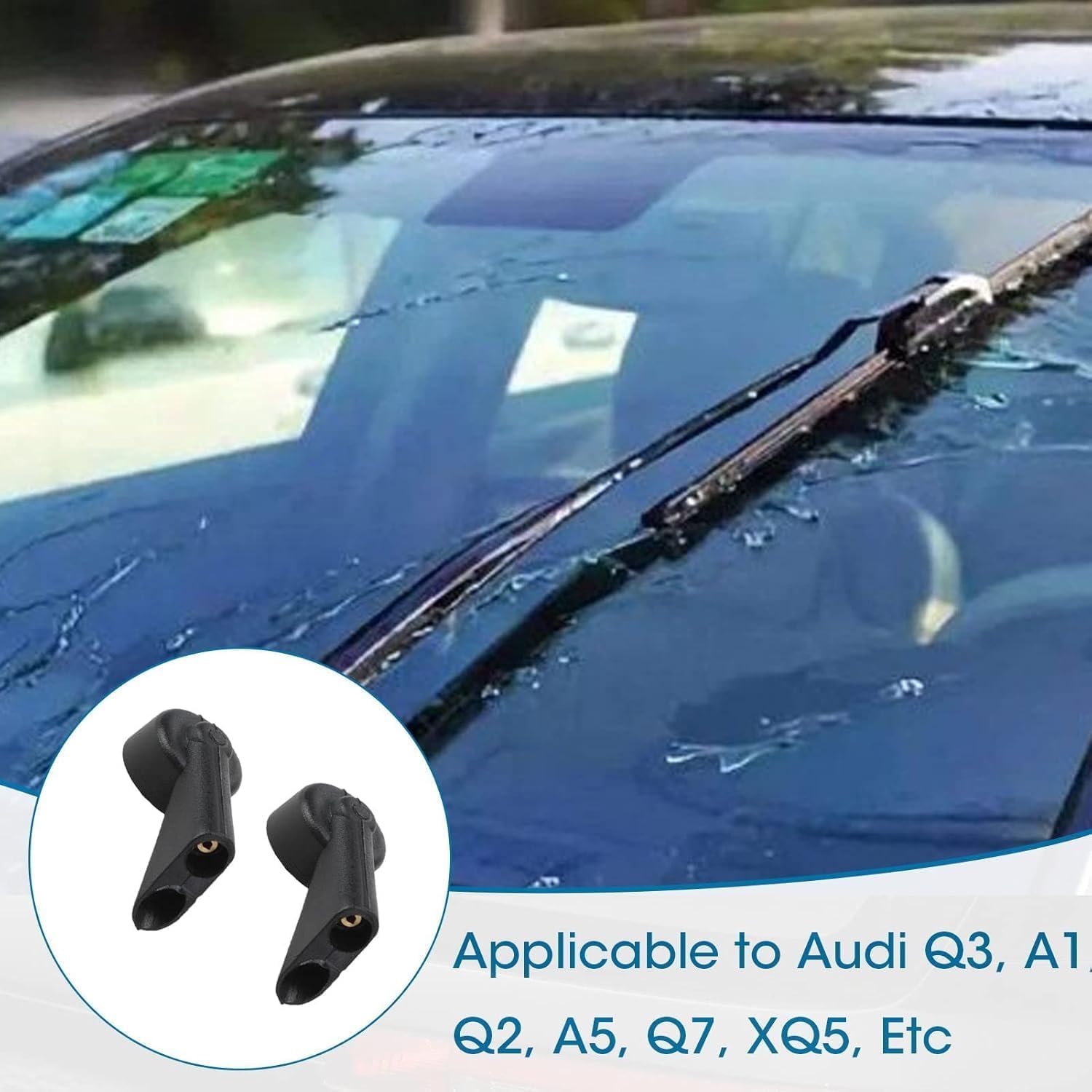 4 Stück Scheibenwischerdüsen Für Audi A3 A4 A6 S4 Q7 - ABS Material Einfach Zu Installieren