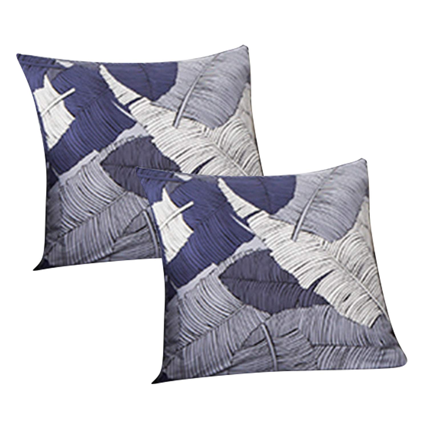 VanderHOME Elastic Sofa Covers Sofa Slipcover Flowers and Leaves Printed Fabric Sofa cover, Pillowcase, Rain forest-4.