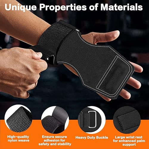 Miniatura 3 de Correa de muñeca de levantamiento de pesas, correas de cuero de doble capa para entrenamiento de fuerza de gimnasio, levantamiento de pesas, peso