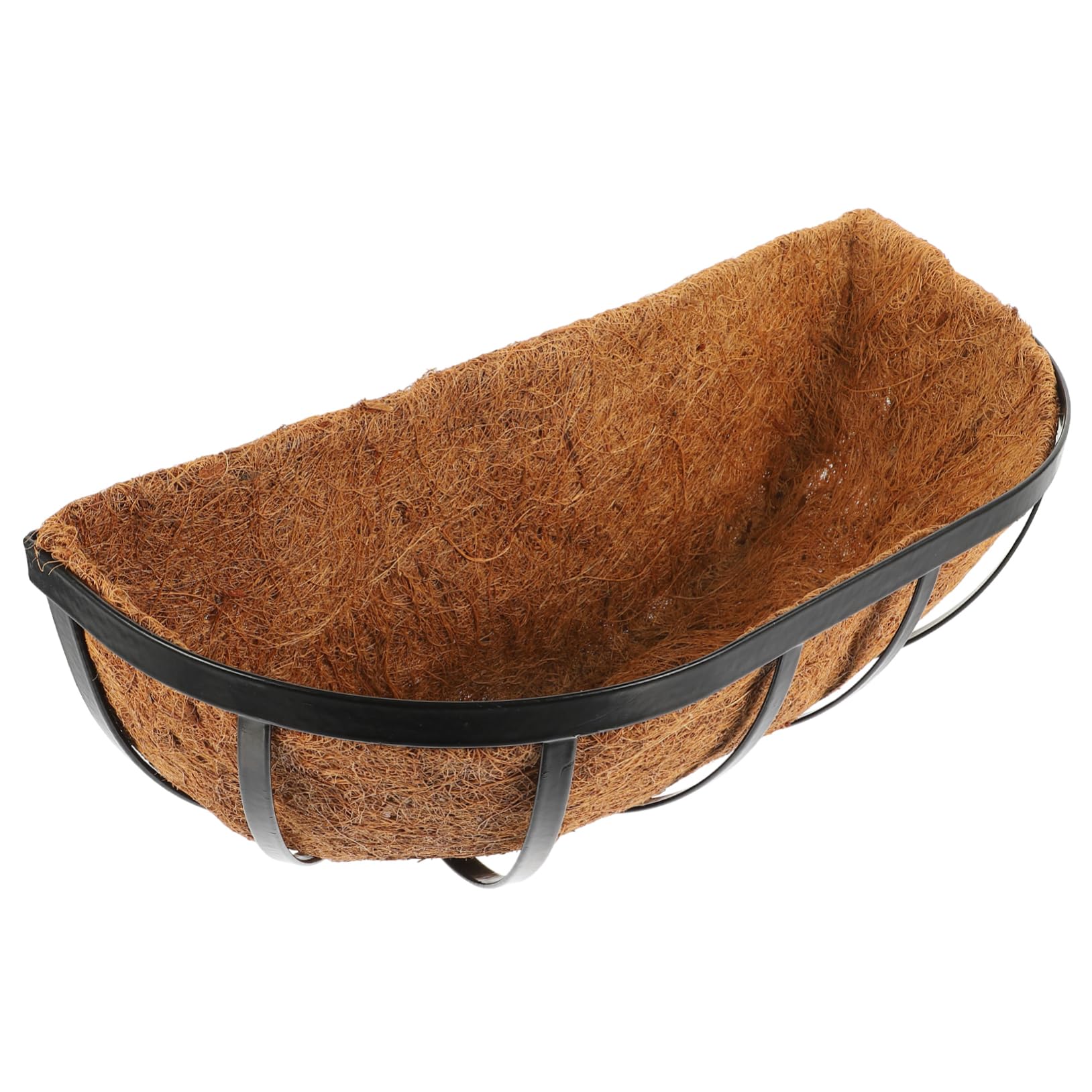 Sosoport Panier Suspendu Mural pour Plantes et Fleurs, Fer et Fibre de, Marron, Robuste, Vis, pour Jardin ou Restaurant