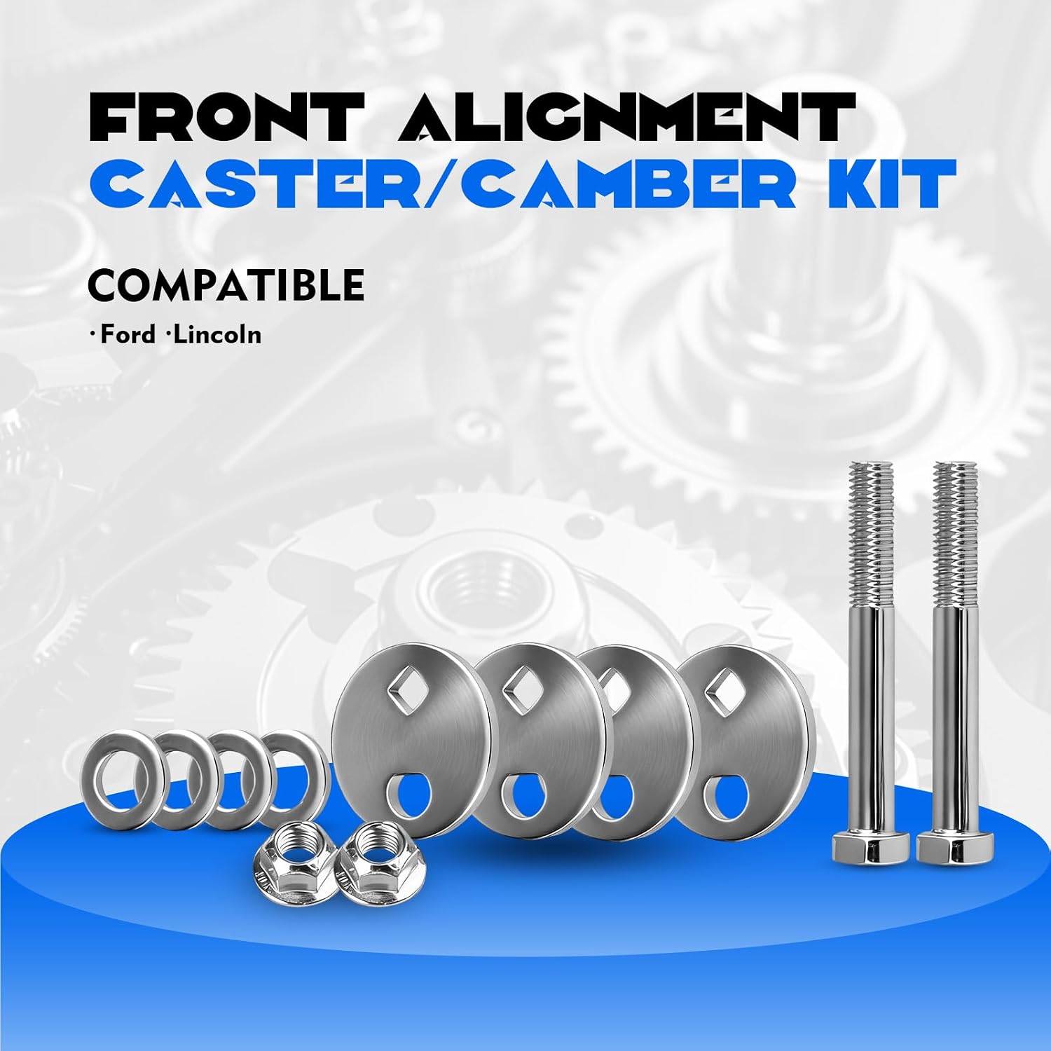 K8740 Front Alignment Caster/Camber Kit for 1997-2004 Ford F-150 for 97-98 F-250 for 97-02 Expedition for 98-2002 Lincoln Navigator Replaces#F65Z3C178AA F65Z3B236BB F8AZ3050AA