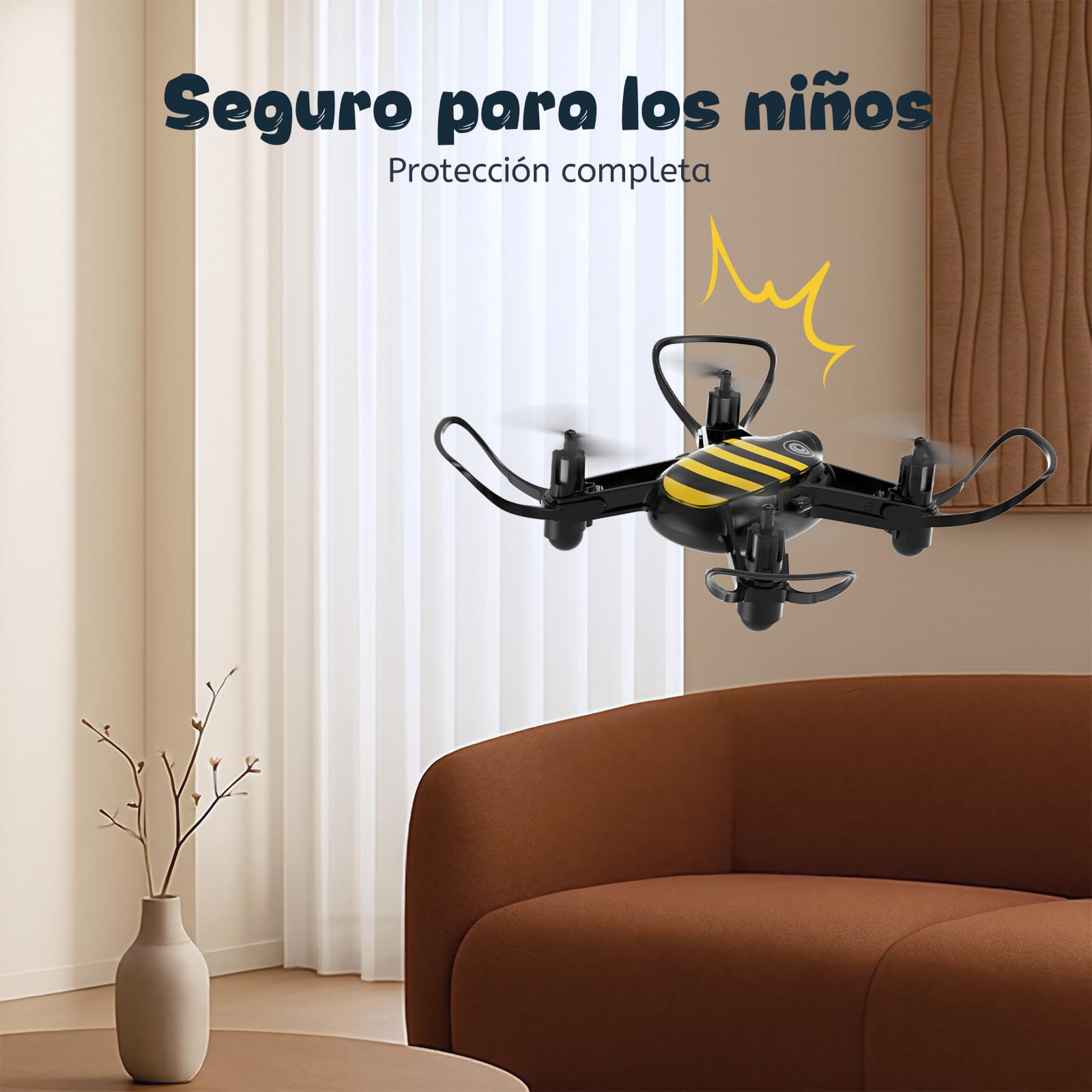 Loolinn | Dron para Regalar a Niños - Diseño Divertido, Fácil de Volar, Seguro para los Niños, Acrobacias de 360°, Cargador con Dos Baterías Incluidas (Idea Regalo)