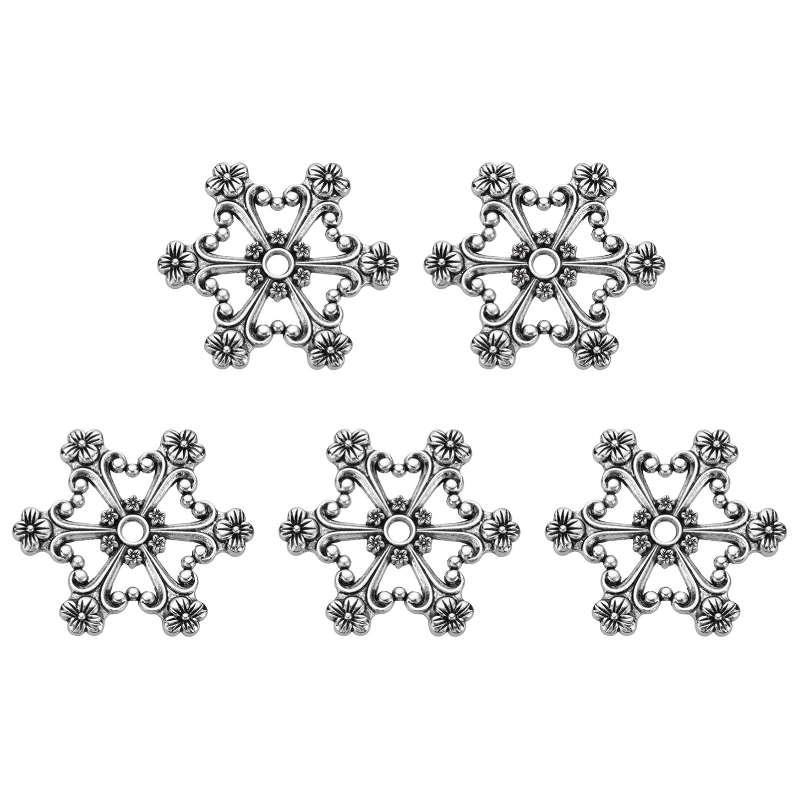 NEWFT 5Pcs Antique Thread Bobbins Metal Embroidery Thread Winders for Sewing Embroidery Winding Holder Plate Yarn Spools