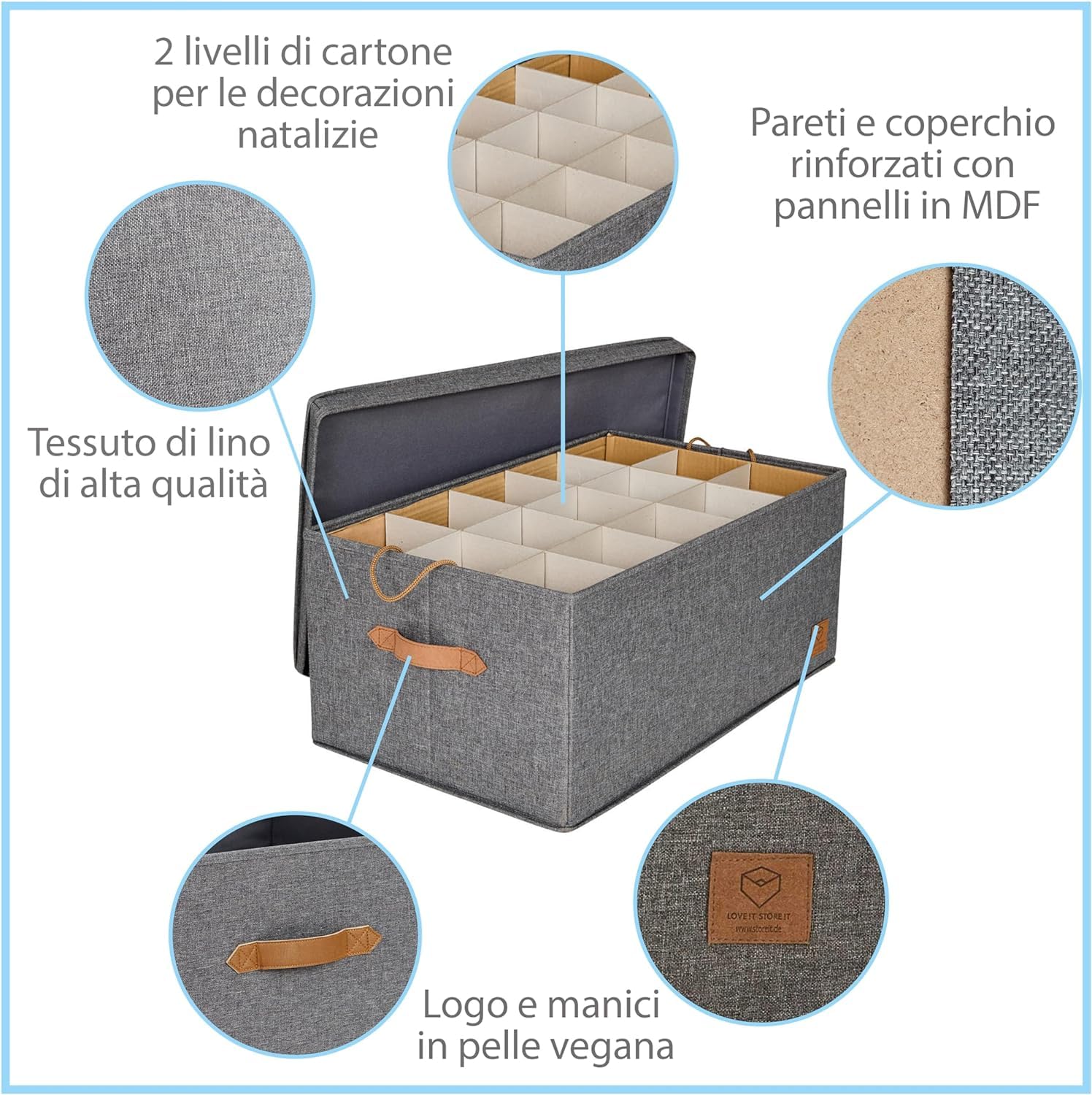OMABETA Boîte De Rangement Pour Boules De Noël Boîte De Rangement