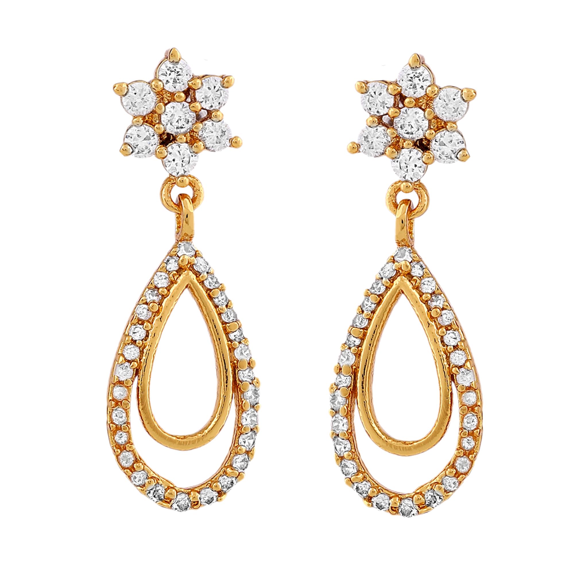 Plated Bridal Necklace Set with Earrings