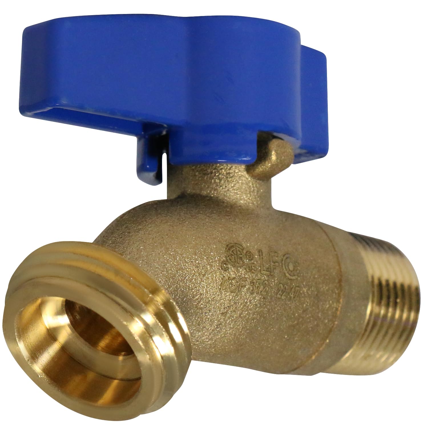 5 baberos de manguera XFITTING de 1/2 pulgada MPT x 3/4 pulgadas, giro de 1/4, 5-1-1=5XX