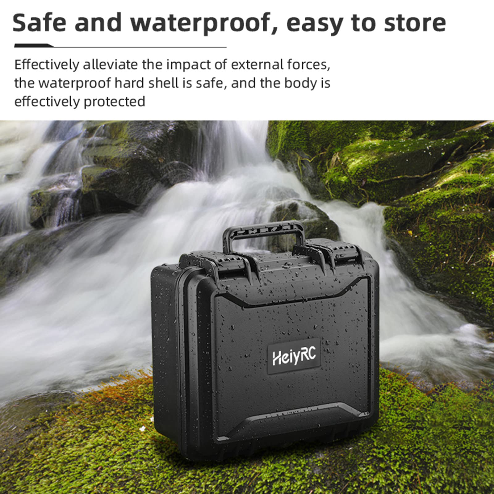 2 fundas de transporte rígidas para accesorios de dron de Shell, inserto de alta calidad, funda de transporte completa de proteínas antigolpes, organizador de viaje, protector de accesorios grande