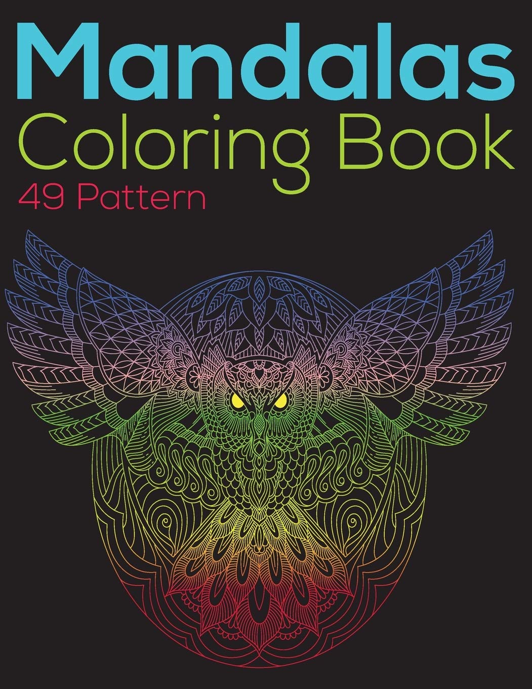 Mandala Coloring Book: 49 Pattern - Relaxing Coloring Pages - animal-collection-drawing - 49 Paper - 8.5 x 11