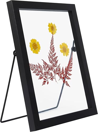 Miniatura 2 de Aynoo Marco de fotos flotante de madera de 7 x 9, mesa de 8 x 10, 7 x 9, 6 x 8, marco flotante de metal negro estilo moderno (PHSD), 1 paquete