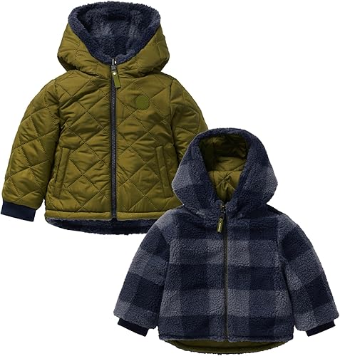 Noppies Baby Boys Jacket Omachi Reversible Chaqueta, Check Pattern-N346, 80 para