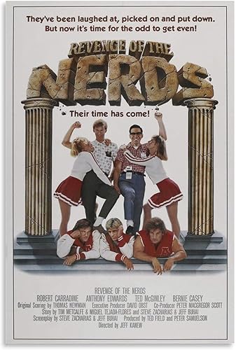 Póster de películas retro de la venganza de los nerds de los años 80, póster de arte vintage de los años 80, decoración de pared, impresión de