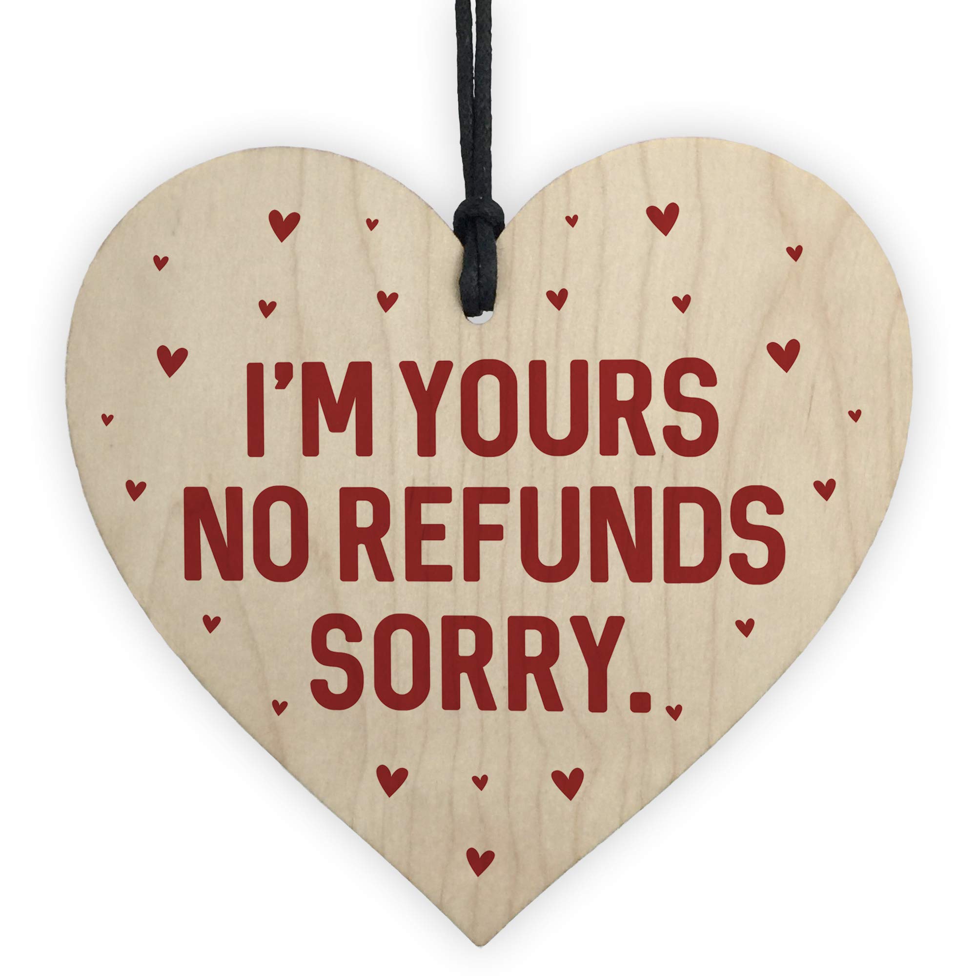 Funny Gift For Boyfriend Girlfriend Husband Wife Wood Heart Gift For Him Her