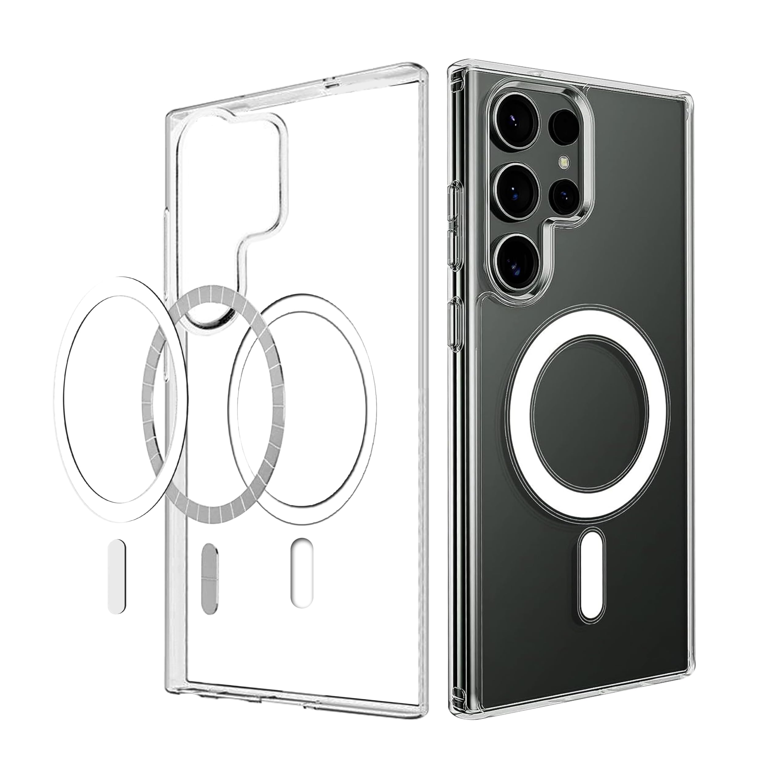 CEDO Magfit Cover for Samsung S22 Ultra (5G) | Mag-Safe Wireless Charging | Designed with Magnetic Lock Shockproof Phone Bumper Transparent Back Case Cover (Clear) (B0DF34YCHZ) Amazon Price History, Amazon Price Tracker